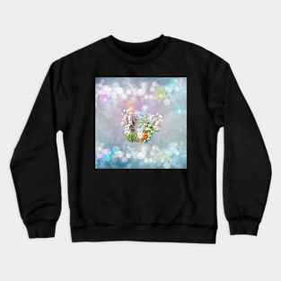 Sweet easter design with bunny and cross Crewneck Sweatshirt